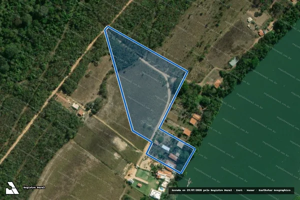 Imagem de satélite de FAZENDA PEDRÕES ou RIBEIRO MANSO - Gleba 02 em São Gonçalo do Abaeté - MG