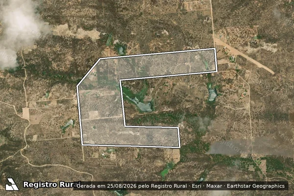 Imagem de satélite de FAZENDA CAUASSÚ - GLEBA 04 em Santa Teresinha - PB