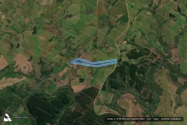 Imagem de satélite de Área usucapião - Gleba 1 em Cachoeira do Sul - RS