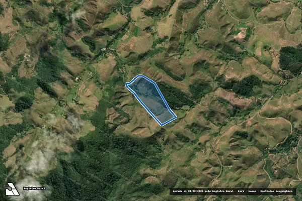 Imagem de satélite de Sítio Retiro da Musa - Parcela 1 em Valença - RJ