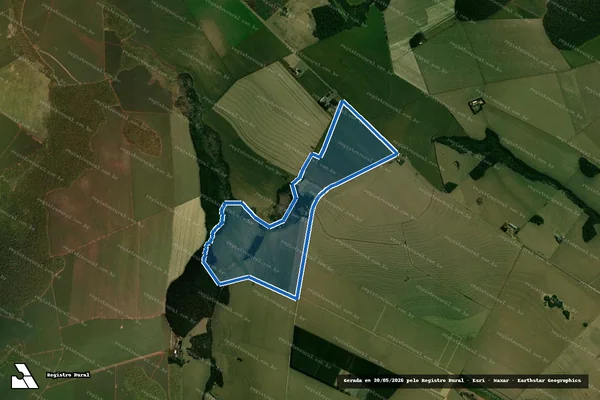 Imagem de satélite de Fazenda Figueira  - Matrícula 46686 em Aral Moreira - MS