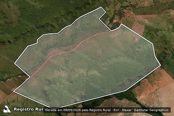 Imagem de satélite de FAZENDA GADO BRAVO - LOTE 81 - FGB ? Lote 81-B em São Raimundo das Mangabeiras - MA