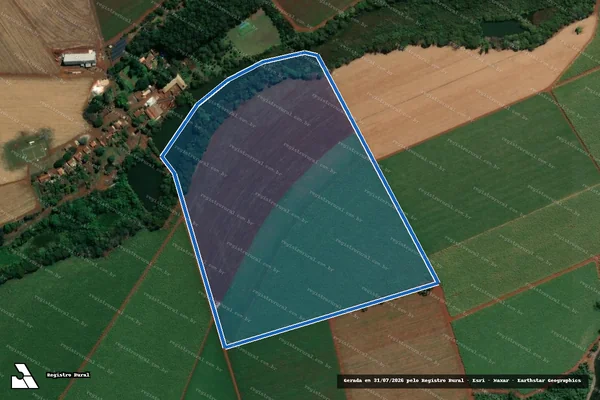 Imagem de satélite de Fazenda Santa Maria - Parte 1 em Dumont - SP