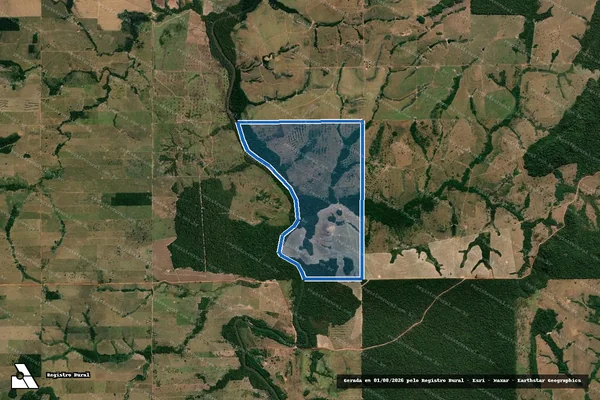 Imagem de satélite de Fazenda São Domingos, Linha 95 e 105, Setor 06, Gleba Corumbiara - Mat 41360-2 em Chupinguaia - RO