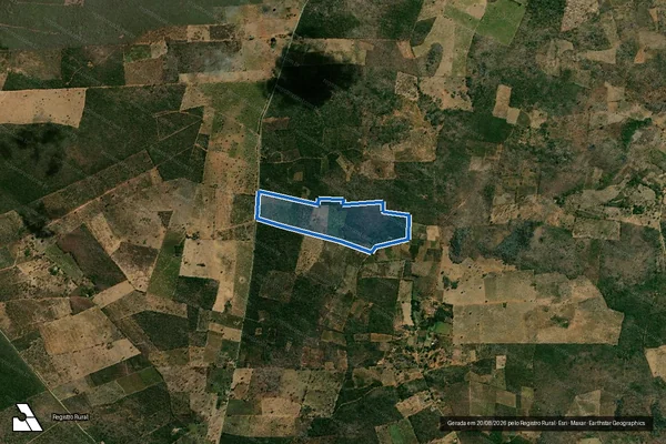 Imagem de satélite de FAZENDA MONTE ALEGRE - Parte 1 em Santa Maria da Vitória - BA