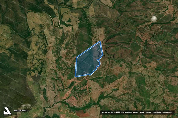 Imagem de satélite de FAZENDA ESTRELA DALVA - PARCELA 02 em Pedra Preta - MT