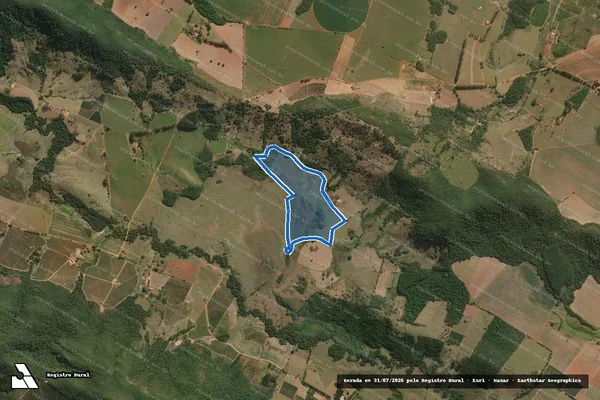 Imagem de satélite de Fazenda Santa Rira - Parcela 1 em Carmo do Rio Claro - MG