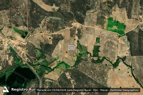 Imagem de satélite de SITIO JUREMINHA ? LOTE 3724 - Parte 1 em Jaguaribe - CE