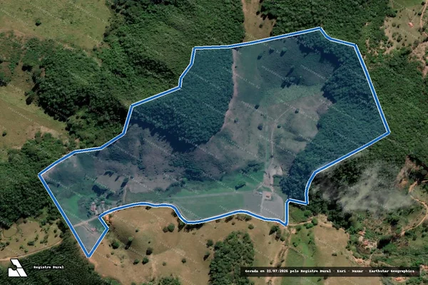 Imagem de satélite de Fazenda Bom Jesus - Parcela 1 em Ladainha - MG