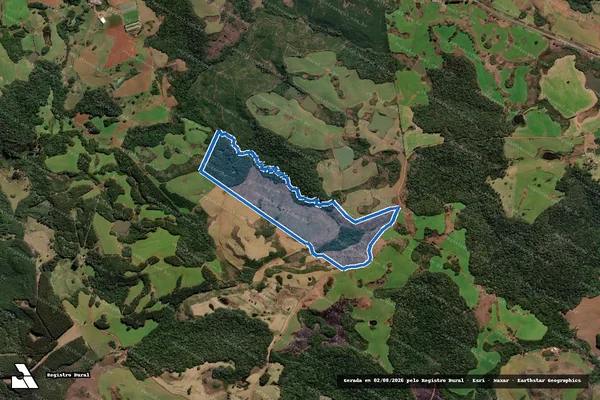 Imagem de satélite de FAZENDA BOA VISTA - Matrícula 18.065 em Curitibanos - SC