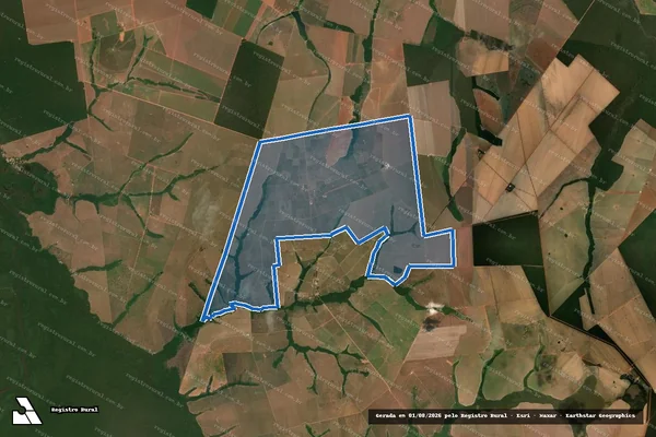 Imagem de satélite de FAZENDA JACAMIM GLEBA 02 PARTE 01 - 001 em Nova Mutum - MT