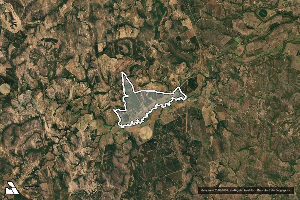 Imagem de satélite de Fazenda Santo Antônio - Gleba 02 em Inimutaba - MG