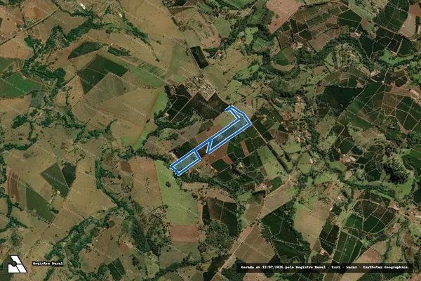 Imagem de satélite de FAZENDA COCAL OU AGUDO - Parte 2 em Claraval - MG