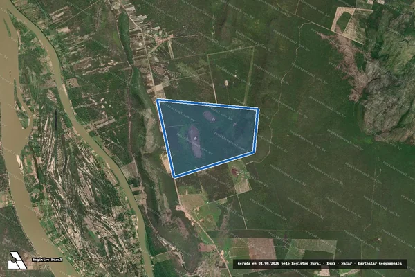 Imagem de satélite de FAZENDA BARAÚNA E ROÇA DO ARROZ - Parcela 1 em Ibotirama - BA