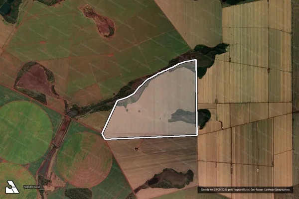 Imagem de satélite de FAZENDA SANTA MARIA-LUGAR DENOMINADO CERVO-II - 001 em Turvelândia - GO