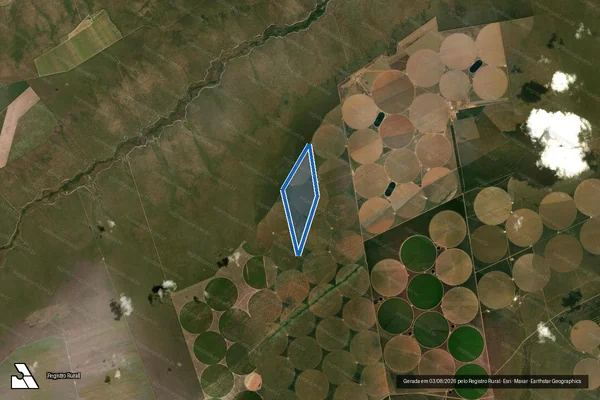 Imagem de satélite de FAZENDA VEREDA DO OESTE - Parte 1 em Jaborandi - BA