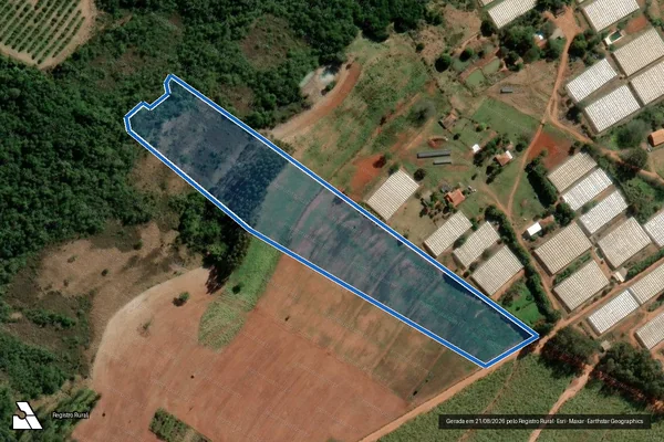 Imagem de satélite de Gleba 1 da Fazenda Ribeirão Bonito do Alambary - Parcela 1 em Santa Cruz do Rio Pardo - SP