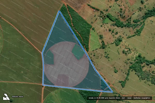 Imagem de satélite de Fazenda Água Limpa - Parte 1 em Iraí de Minas - MG