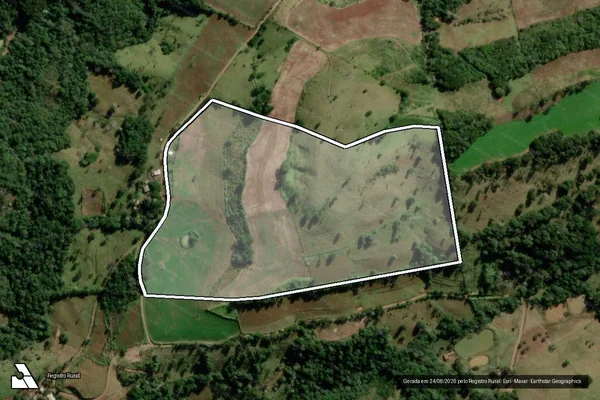 Imagem de satélite de LOTE RURAL N 92 DA GLEBA 06-BA em Manfrinópolis - PR