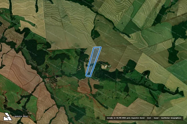 Imagem de satélite de Lote Rural 3 Gleba 6 Colônia São Francisco - Única em Céu Azul - PR