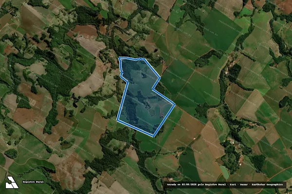 Imagem de satélite de FAZENDA CACHOEIRA - Parte 1 em Pitanga - PR