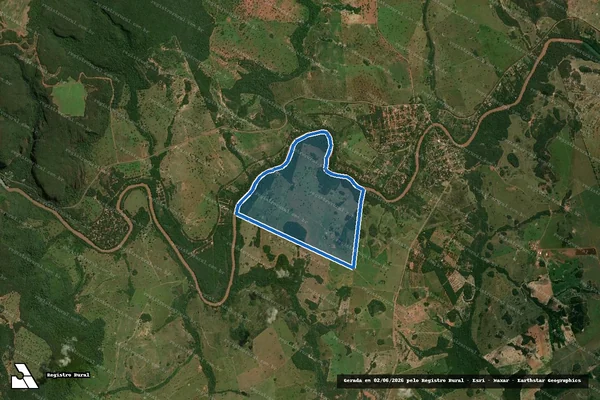 Imagem de satélite de Fazenda Beira Rio - Parte 1 em Dois Irmãos do Buriti - MS