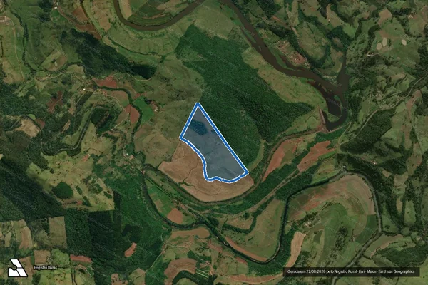Imagem de satélite de Parte do Bloco n.° 01 - Parcela 1 em Guaraciaba - SC