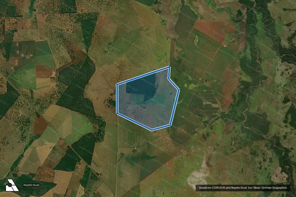 Imagem de satélite de Fazenda Jibóia - JIBOIA em Guia Lopes da Laguna - MS