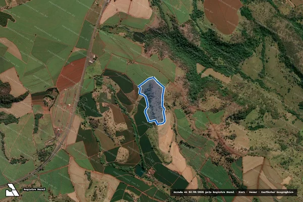 Imagem de satélite de Fazenda Bom Retiro - A Gleba Destacada Da Fazenda Santo Agostinho em Brodowski - SP