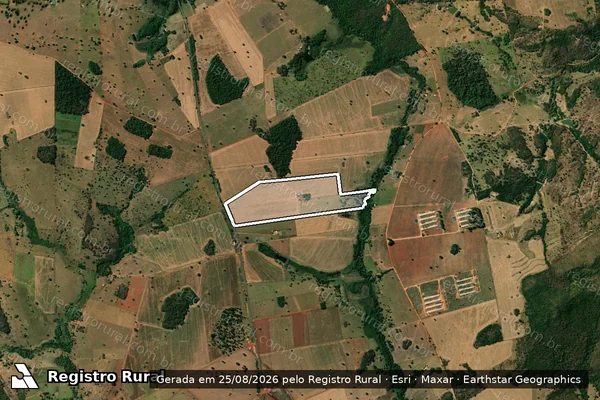Imagem de satélite de FAZENDA CACHOEIRA - 001 em Jandaia - GO