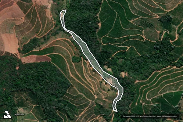 Imagem de satélite de Sitio Carvalhinho - G2 BRANDAO em Lajinha - MG