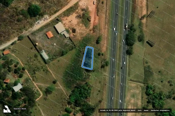 Imagem de satélite de Lote nº 118 do Loteamento denominado Chácaras Samambaia - Gleba A em Campinas - SP