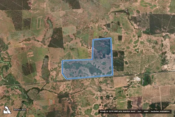 Imagem de satélite de Vila Bela e Sítio Souza, da Fazenda Campinhos - Fazenda Vila Bela em Palmas de Monte Alto - BA