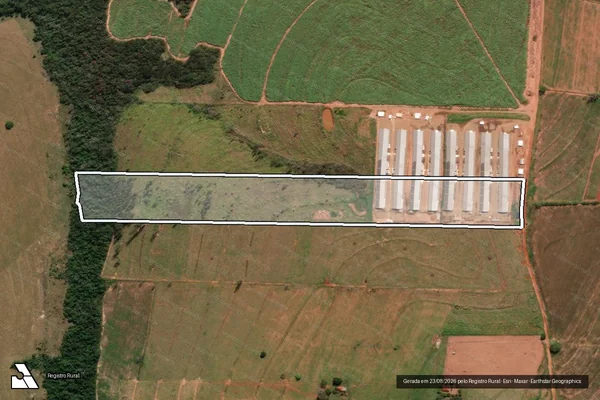 Imagem de satélite de Lote de terras sob n 3-A1 e 7-A - Lote de terras sob n 3-A1 e 7-A em Cruzeiro do Oeste - PR