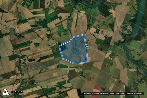 Imagem de satélite de Fazenda Caiua II em Cambará - PR