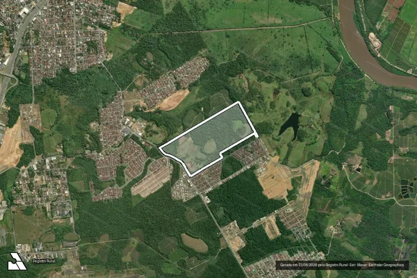 Imagem de satélite de ANTIGA COLÔNIA DE REGISTRO - REMANESCENTE em Registro - SP