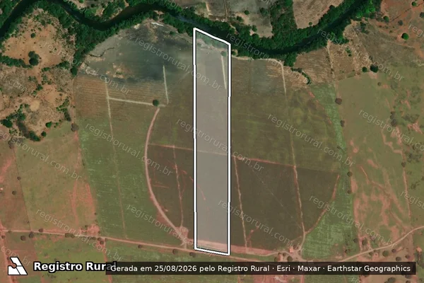 Imagem de satélite de FAZENDA SÃO GONÇALO - TAMARINDEIRO - PARCELA 01 em Montalvânia - MG
