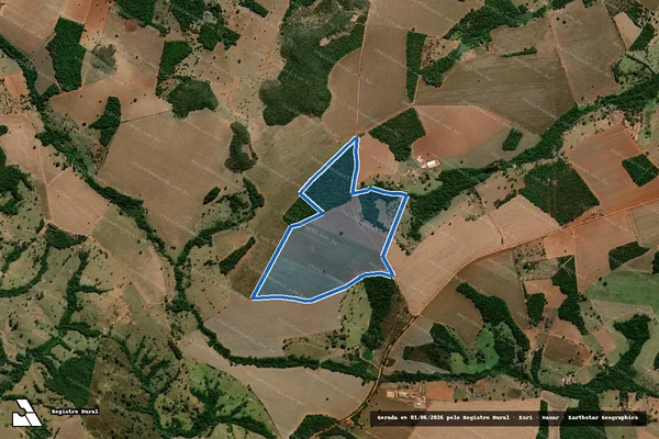 Imagem de satélite de FAZENDA CACHOEIRA - GLEBA 03 em Orizona - GO
