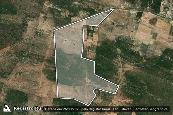 Imagem de satélite de Fazenda Serra - Gleba A em Boa Vista - PB