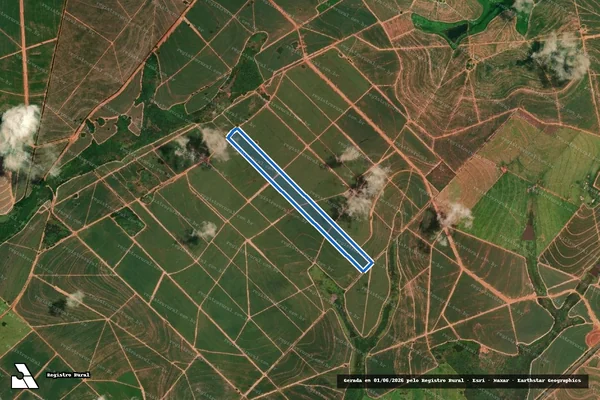 Imagem de satélite de Parte da Fazenda Dourado D Oeste - Bairro Tibagi - PARTE 2 em Cafelândia - SP