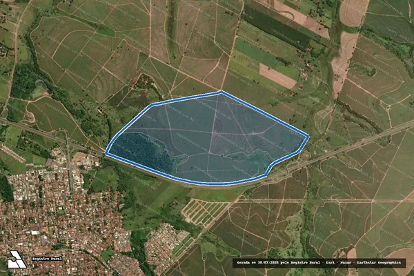 Imagem de satélite de Fazenda Fortaleza Área B - Área B em Valparaíso - SP