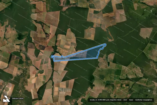 Imagem de satélite de Fazenda Ivinhema - Fazenda Ivinhema em Gaúcha do Norte - MT
