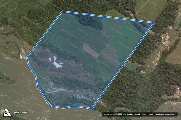 Imagem de satélite de FAZENDA BEIRA RIO em Paranaíta - MT