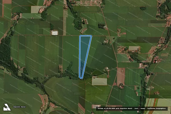 Imagem de satélite de Lote Rural n° 116/117.A.1, da Linha Guaçu, do 8° Per. Faz. Britânia - Parte 1 em Toledo - PR