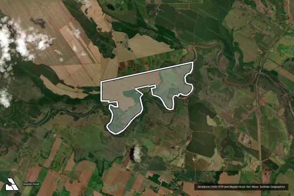 Imagem de satélite de FAZENDA RANCHO GRANDE ? PARTE 01 - Gleba A em Rio Brilhante - MS