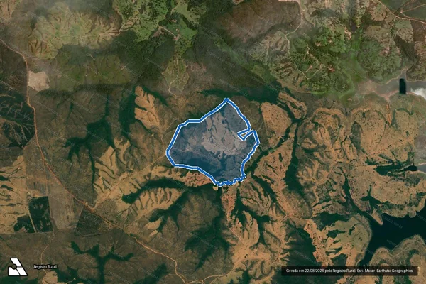 Imagem de satélite de FAZENDA RANCHARIA - Parcela 2 em Campo Alegre de Goiás - GO