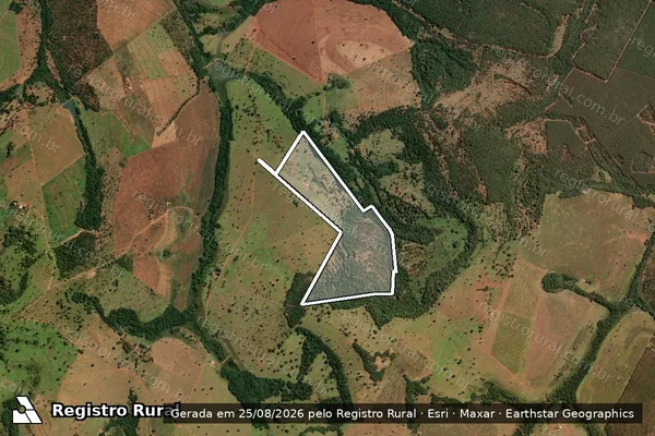 Imagem de satélite de FAZENDA TAMBORIL - Gleba 02 em Prata - MG