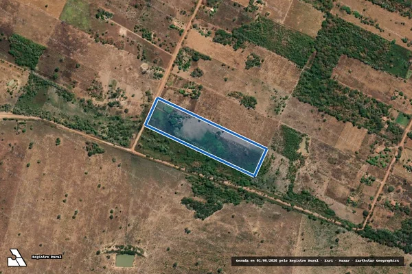 Imagem de satélite de LOTE 01, Q03 ? AGROVILA ? PA SÃO VICENTE - Gleba 01 em Flores de Goiás - GO