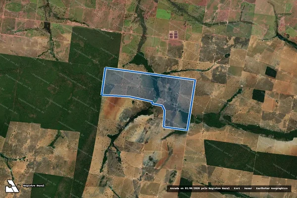 Imagem de satélite de FAZENDA GUANABARA - FAZENDA GUANABARA R-9 em Nova Crixás - GO