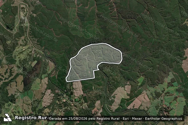 Imagem de satélite de Fazenda Capitão Mor - Matrícula 12.392 em Bocaina do Sul - SC